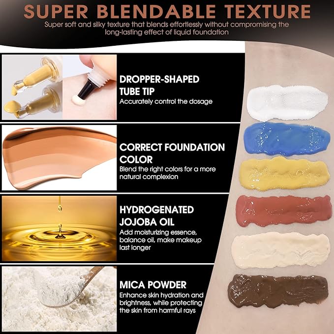 White Foundation Mixing Pigment for Adjusting Shade and (01# White)