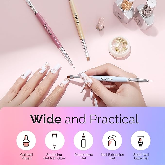 Melodysusie 2-in-1 nail art brushes