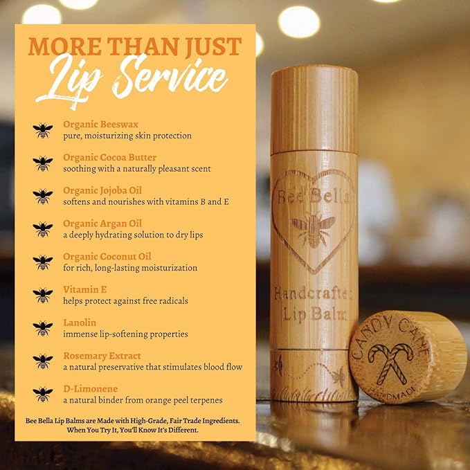 Bee Bella Lip Balm, Candy Cane, Organic