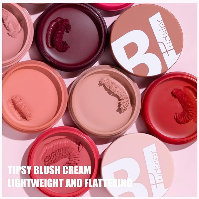 Matte Cream Blush, 9 Colors Lightweight, Long Lasting, Cheeks (04)
