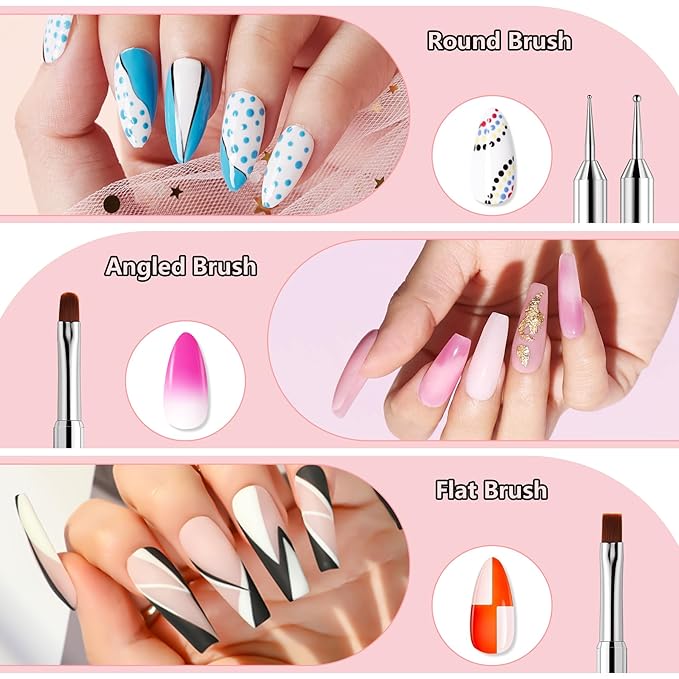Makartt nail art brushes with
