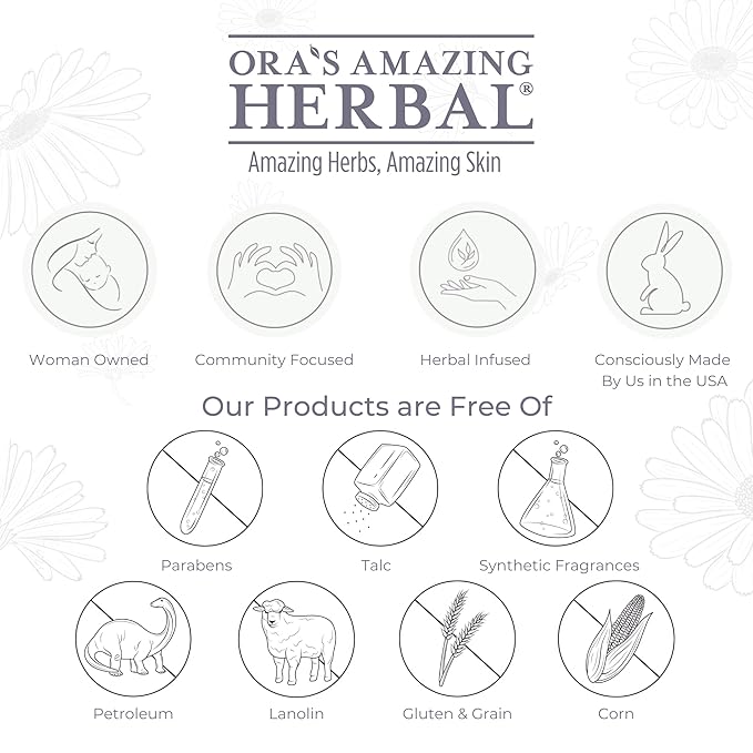 Ora's Amazing Herbal Ultra Healing Body Butter, Intensive Moisturizer For Dry Skin, Marjoram & Bergamot Essential Oil, 8 oz, Citrus Grove Scent