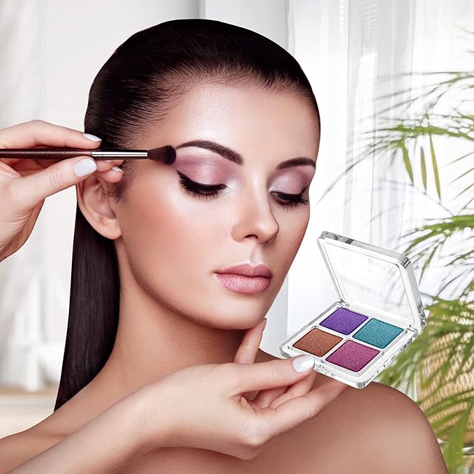 Beaupretty 10 Pieces Empty Eyeshadow Pallet 4 Grids