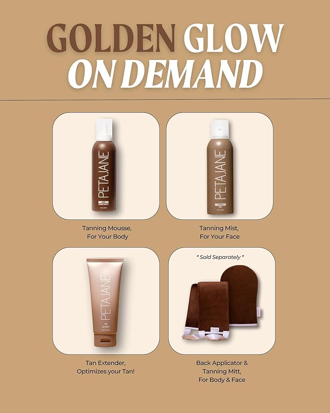 Back Tanning Applicator Mitt - Streak-Free, Easy Reach Self Tanner for Back & Body, Sunless Tan at Home, Ergonomic Design for Full Coverage, Reusable & Washable, Suitable for All - 1 Pack