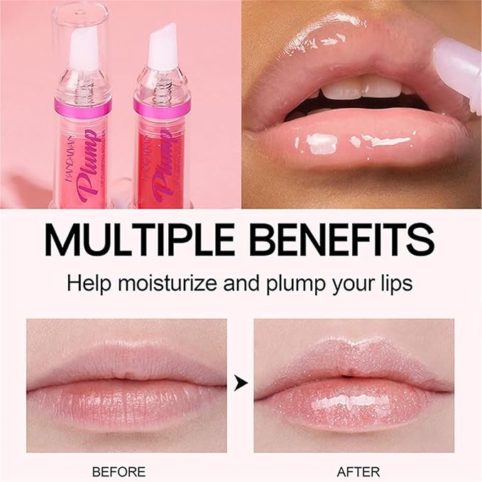 Lip Plumping Booster, Spicy Lip Lipstick, Lifter Gloss, Hydrating, Volumizes High-Shine Lip Plumping Lip Glass Mirror Lip Makeup Lip Glaze Plump & Pout Lip Plumper for Women Girls (06)