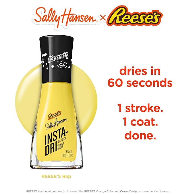Sally Hansen Insta-Dri, Rep, Nail Polish Quick Dry, One-Coat Application, Doesn't Chip, Long-Lasting, Perfect for on the Go, 0.3oz