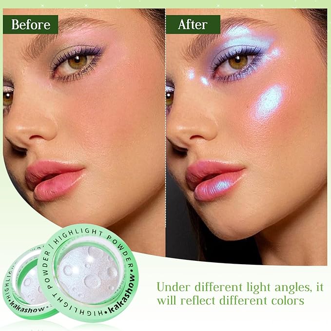 Highlighter Palette, Chameleon Face Shimmer Blush Makeup, Multichrome Face