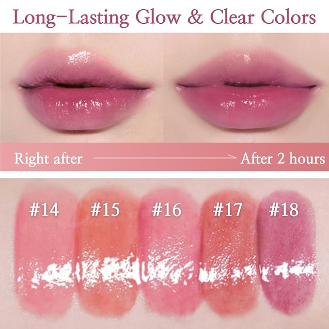 BBIA Glow Lip Tint – Lip Plumping, Volumizing Glossy & Glowy Lip Stain Naturally Moisturizing Comfortable Texture Lightweight Long-Lasting Vivid Color Non-Sticky Non-Dry Korean (14 DAILY, Pack of 1)