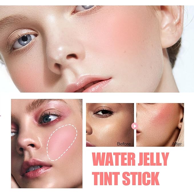 2 PCS Multi-Use Jelly Tint blush Stick, Cooling Cooling
