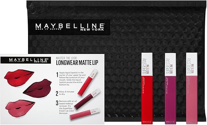 Maybelline Superstay Matte Ink Liquid Lipstick 3 Piece Gift Set