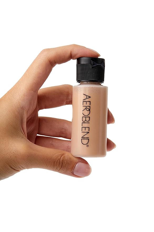 AEROBLEND Airbrush Foundation Makeup (O45) Professional, Water-Based, Buildable, skin types, 1 oz
