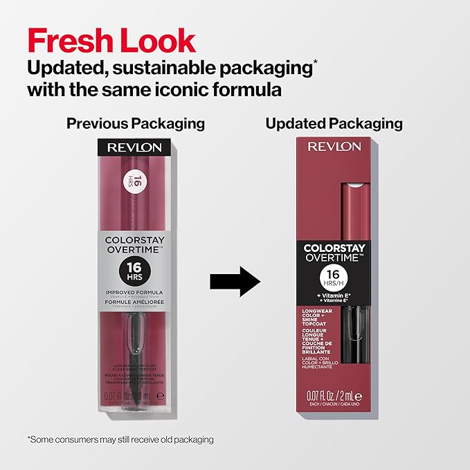 Revlon Liquid Lipstick with Clear Lip Gloss, ColorStay Overtime Lipcolor, Dual Ended with Vitamin E, 260 Perennial Plum, 0.07 Fl Oz