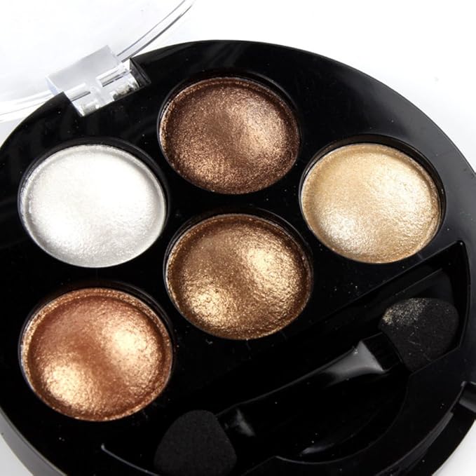 Mallofusa 5 Colors Eye Shadow Palette Powder Metallic 7oz