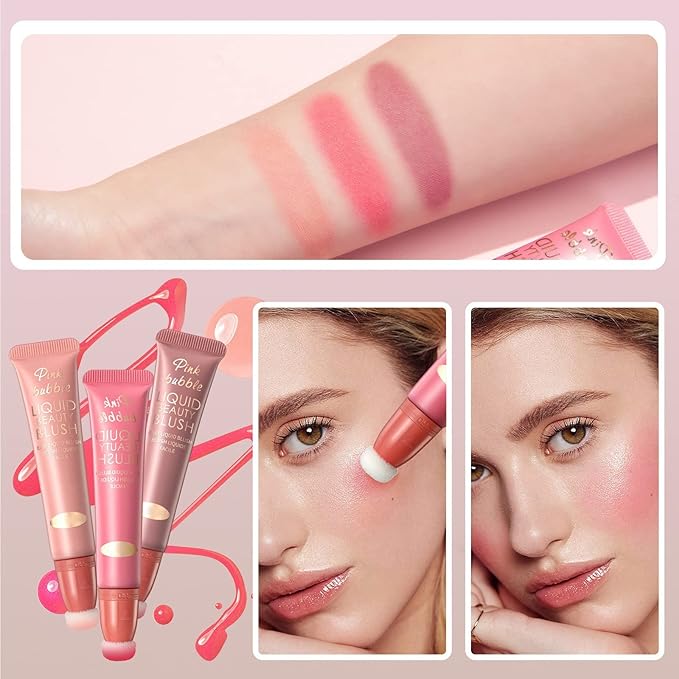 Liquid Blush Makeup Wand, Velvet Cream Blush Stick
