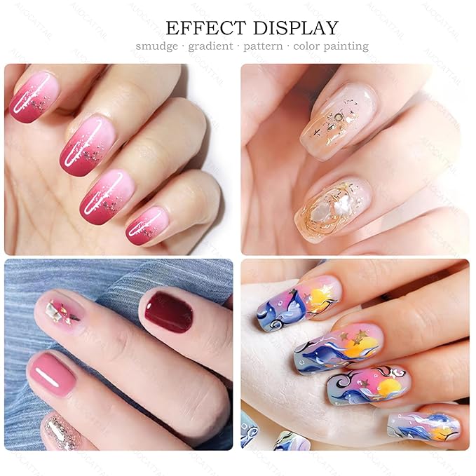 Auocattail 15 pcs nail brushes