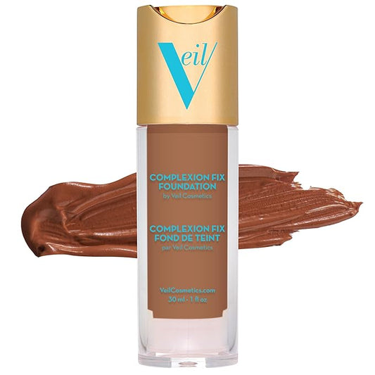 Veil Cosmetics Complexion Fix Liquid Foundation – Buildable Deep Neutral)