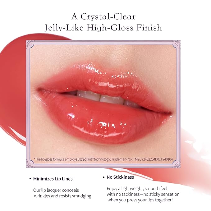 Flower Knows Midsummer Fairytales Lip Gloss G07 Lullaby + Violet Strawberry Rococo Glitter Lip Gloss G02 Rasberry Booze