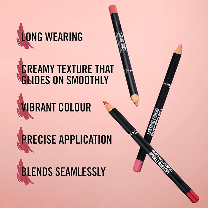 Rimmel Lasting Finish 8HR Soft Lip Liner Pencil - Vibrant, Blendable Formula to Lock Lipstick in Place for 8 Hours - 705 Cappuccino, .04oz