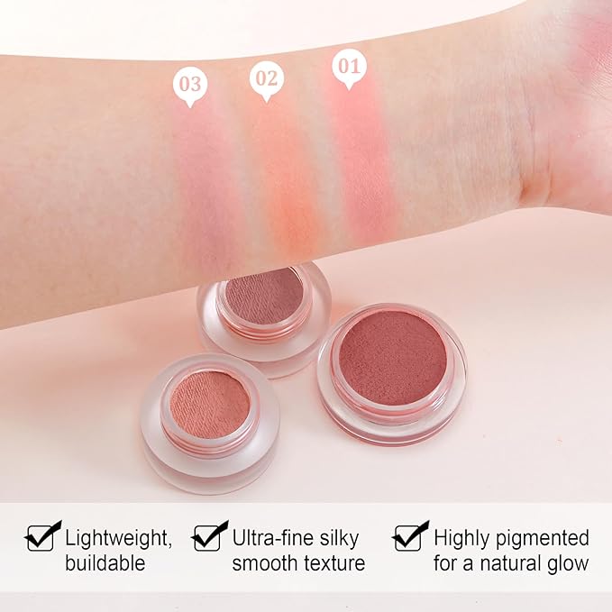 Boobeen Cream Blush for Cheeks, Matte Liquid Cream Natural Glowing