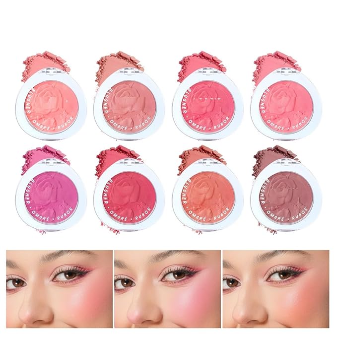 MAEPEOR Matte Face Blush 8 Colors Lightweight Natural (Color 02)