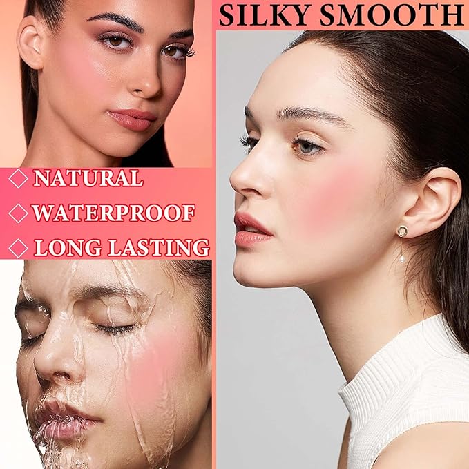 Matte Soft Liquid Blush,Waterproof Long Lasting Moisturizing Velvet Blushes Makeup（#01）