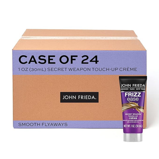 John Frieda Frizz Ease Secret Weapon Touch-Up Crème, Smoothing Cream for Flyaways, Frizz-Free & Split Ends, Infused with Avocado Oil to Seal in Moisture and Eliminate Flyaways, 1 Oz, Pack of 24