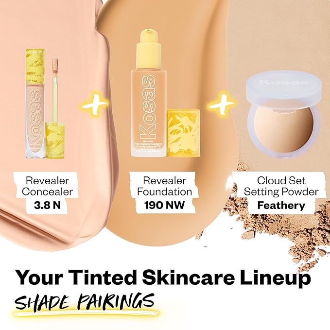 Kosas Revealer Concealer - Medium Coverage Makeup with 3.8 N)