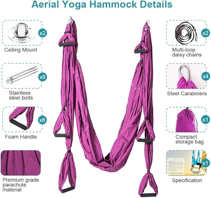 Aerial Yoga Swing Set Trapeze Yoga Hammock Kit