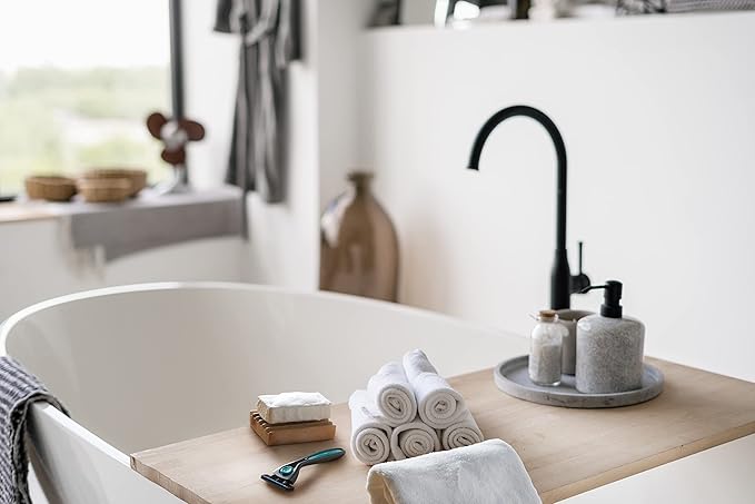 Preserve POPi Shave 5 Razor System Made with Recycled Ocean Plastic and 5-blade cartridge, Charcoal Grey