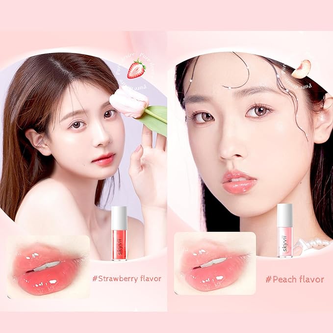 4Pcs Crystal Jelly Moisturizing Lip Oil