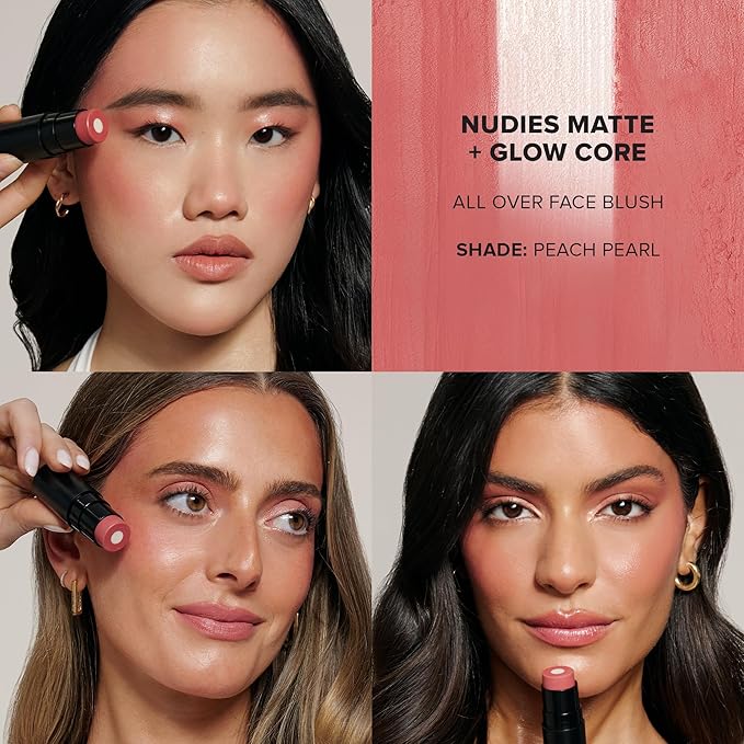 Nudies Matte + Glow Core All Over Face Peach Pearl