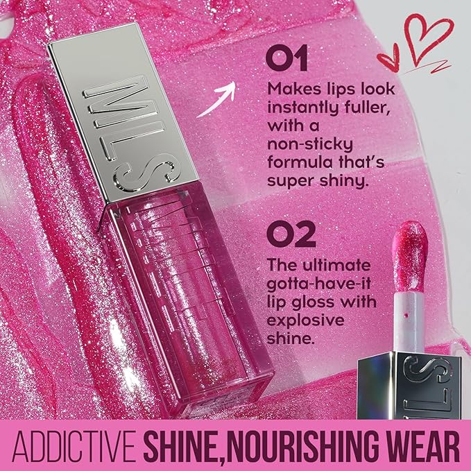 Mirror Glitter Lipstick, Sparkling Shimmer High Pigment Waterproof Long Lasting Lip Gloss, Shimmer Moisturizer Lip Gloss, Diamond Shiny Bold Glow Lip Stain for Lip Makeup (C16, 0.11 fl.oz)
