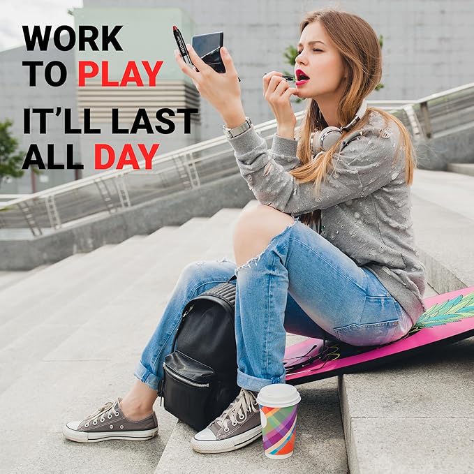 MOODmatcher original Color Changing Lipstick – 12 Hours Long-Lasting, Moisturizing, Smudge-Proof, Easy to Apply Creamy Lipstick, Glamorous Personalized Color, Premium Quality – Made in USA (Red)