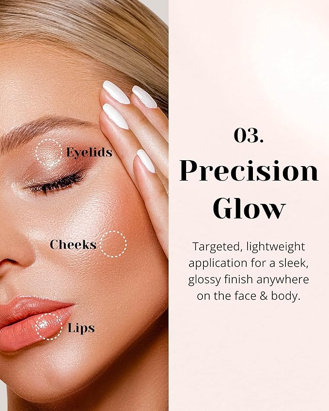 Glint Liquid Gel Highlighter (Glitter Veil, 0.) - Nose, Lips. 1oz