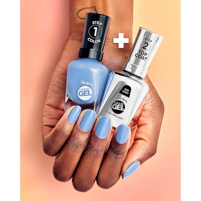 Sally Hansen Miracle Gel™, The School for Good and Evil The Storian, Long Lasting, Gel-Like Formula, No UV Lamp Needed, Blue Nail Polish