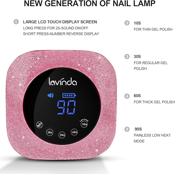 Uv nail lamp 54w, cordless