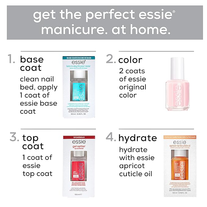 essie Gel Couture Nail Polish Kit, Hot Pink Nail Polish + Top Coat, Mod Squad, 0.46 oz each