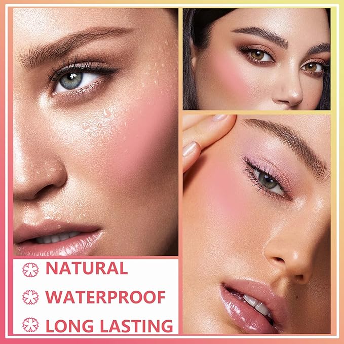 Liquid Blush,Natural Soft Cream Face Blush Matte Cheek Blush Stick(1#)