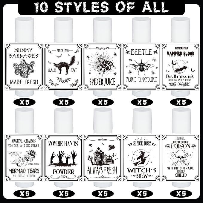 50 Pcs Halloween Spooky Lip Balm