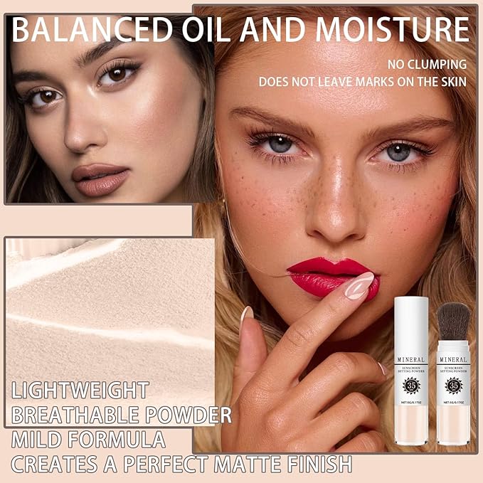 Mineral Sunscreen Setting Powder, SPF 35 Translucent Loose