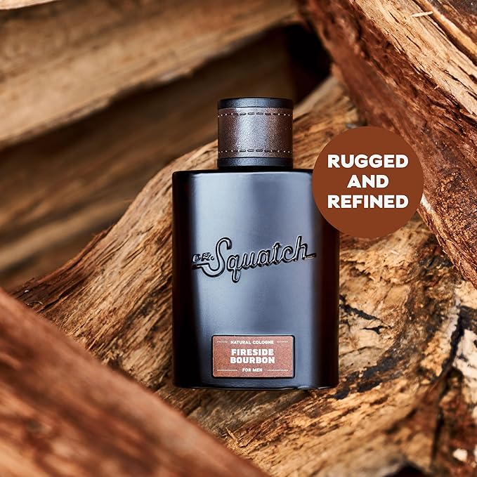 Dr. Squatch Natural Cologne for Men - Scent-Lock Technology and Sustainably-Sourced Ingredients - Fireside Bourbon Cologne (1.7 fl oz)