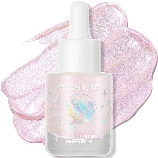 FOCALLURE Starfall Glowing Liquid Highlighter, Shimmering Body Oil,