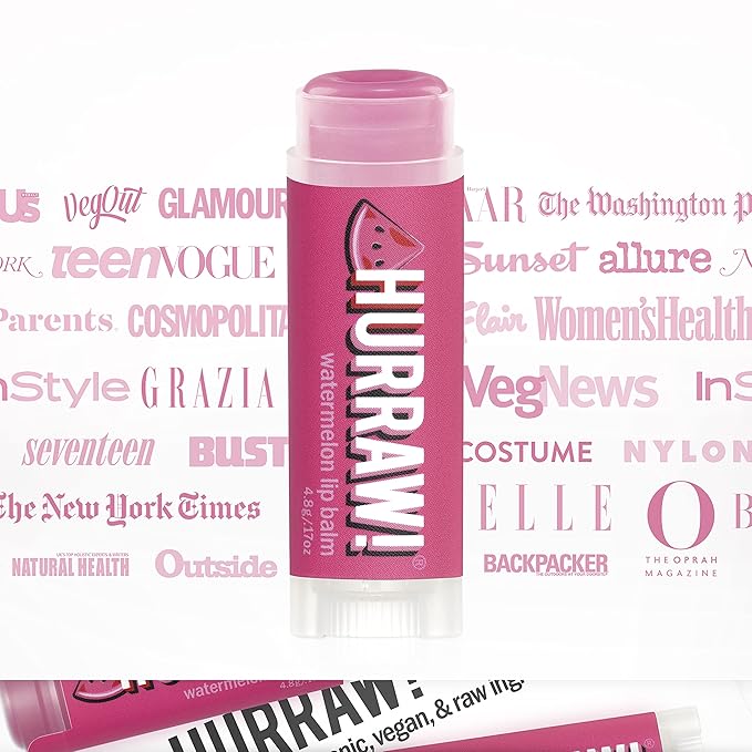 Hurraw! Watermelon Lip Balm: Organic, Certified Palm