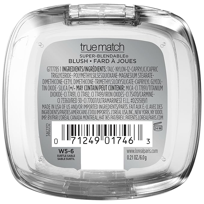 L'Oreal Paris True Match Super-Blendable Powder Blush, Subtle Sable, 0.21 Oz (Packaging May Vary)