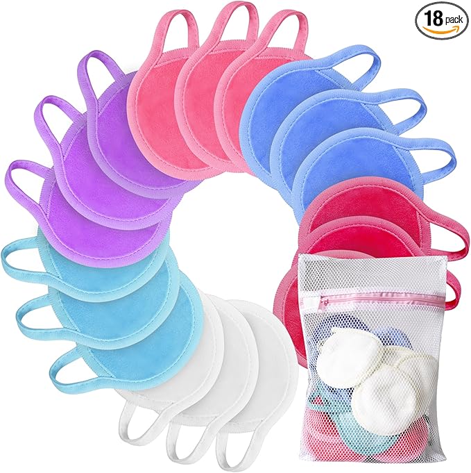 Reusable makeup remover pads, 18