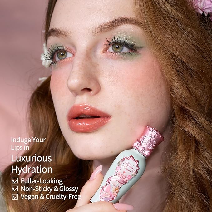 Flower Knows Midsummer Fairytales Lip Gloss G07 Lullaby + Violet Strawberry Rococo Glitter Lip Gloss G02 Rasberry Booze