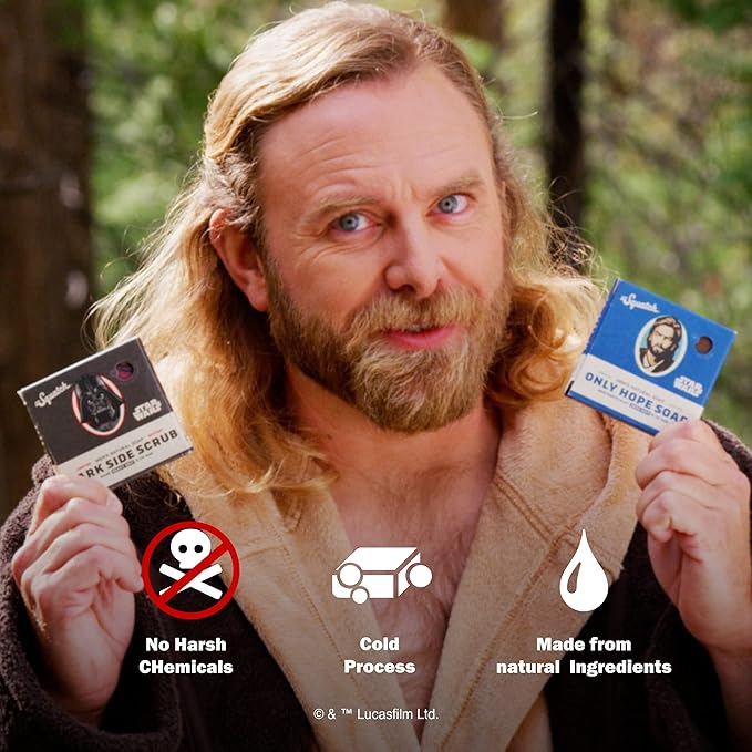 Dr. Squatch Soap Star Wars Soap Episode II - 4 Bar Bundle and Collector’s Box - Legendary Lather, Sinister Scrub, Suds of Darkness, Resistance Rinse