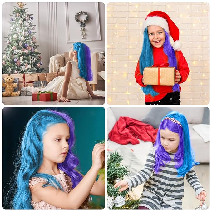 MSDADA Blue and Purple Hair