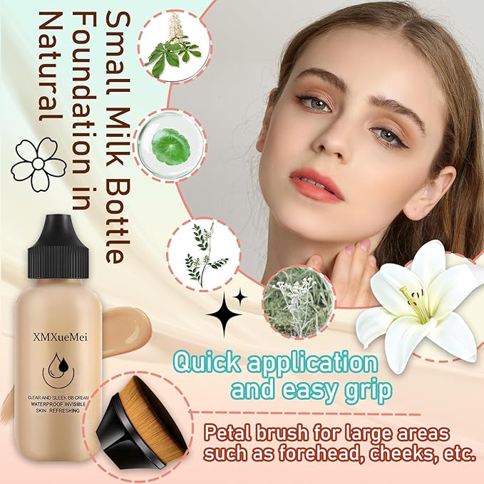 Mushroom Head Air Cushion CC Cream Foundation Set,Includes Makeup Sponge