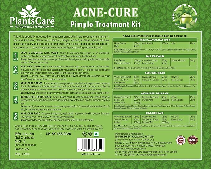 Plants Care Acne cure pimple treatment 140+165ml